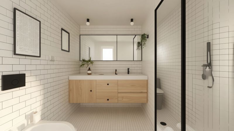 Renovated bathroom with floating vanity